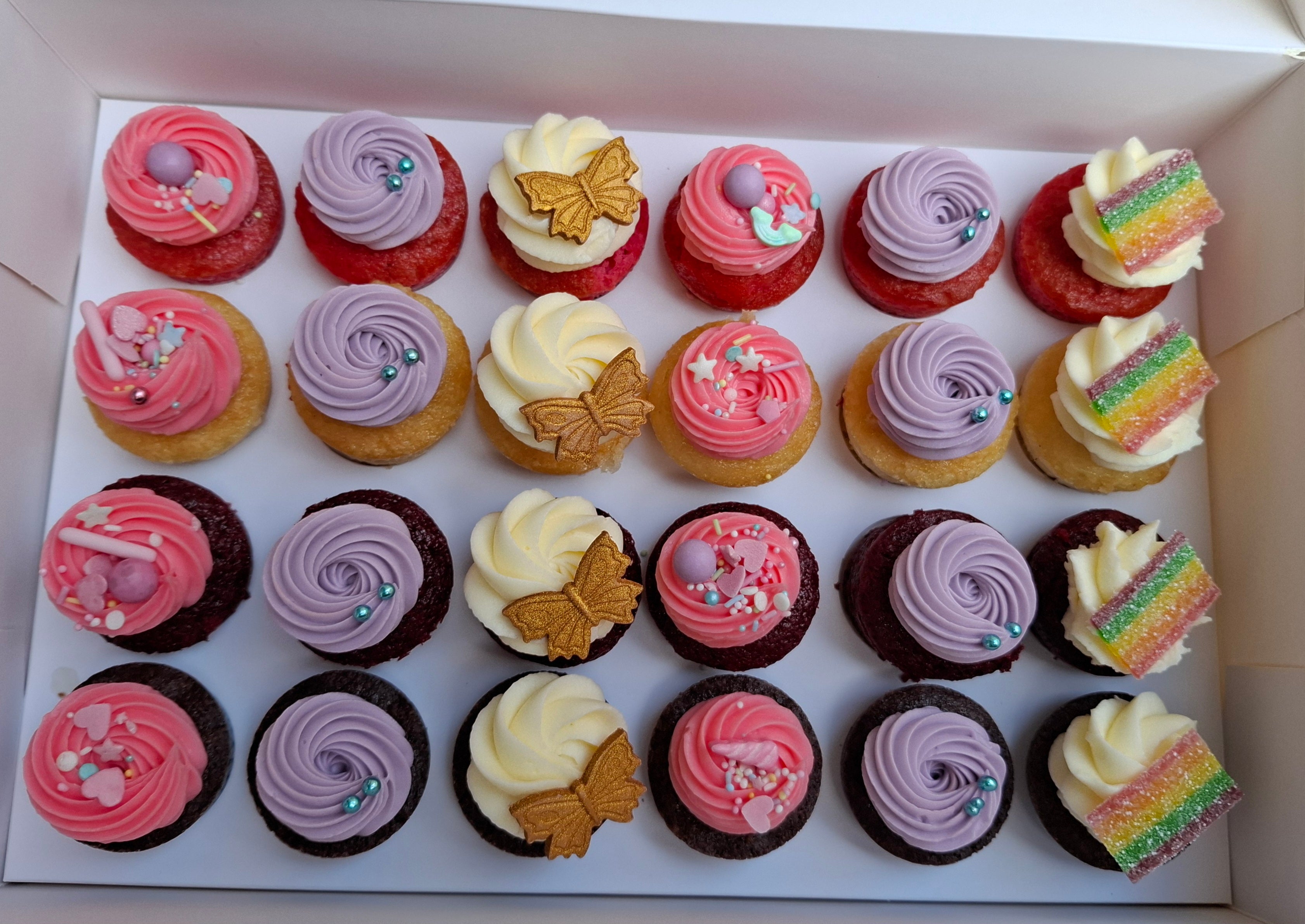 Over the rainbow cupcakes