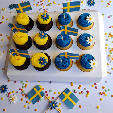 12st mini allergivänliga student cupcakes