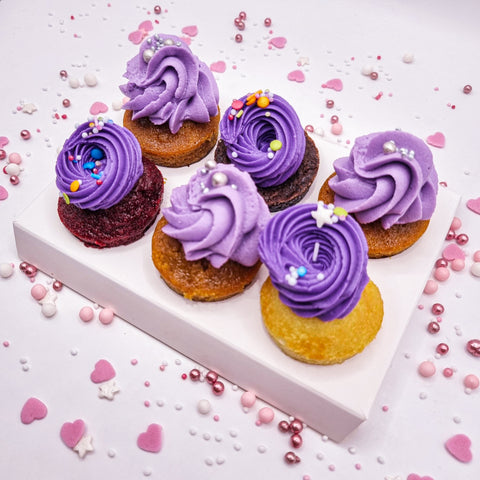 6st mini Lavender cupcakes