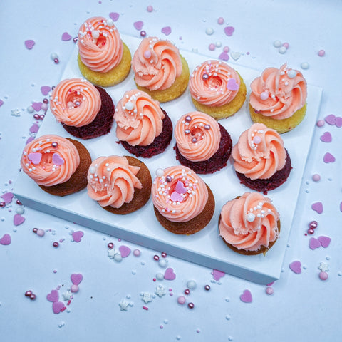 12st mini Pink Matter cupcakes