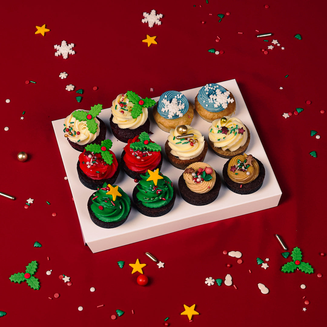 Mini julcupcakes box - Privat