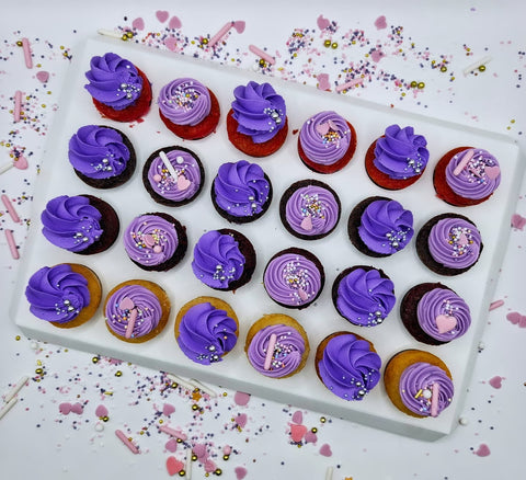 24st mini Lavender cupcakes