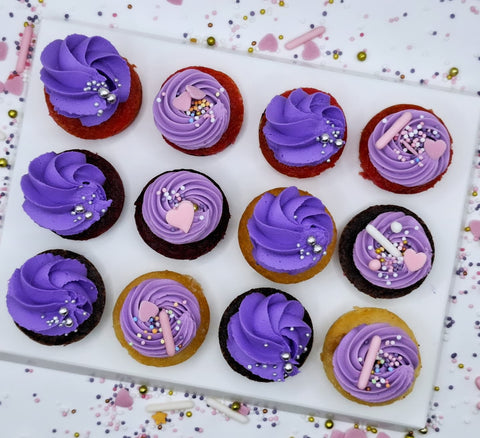 12st mini Lavender cupcakes