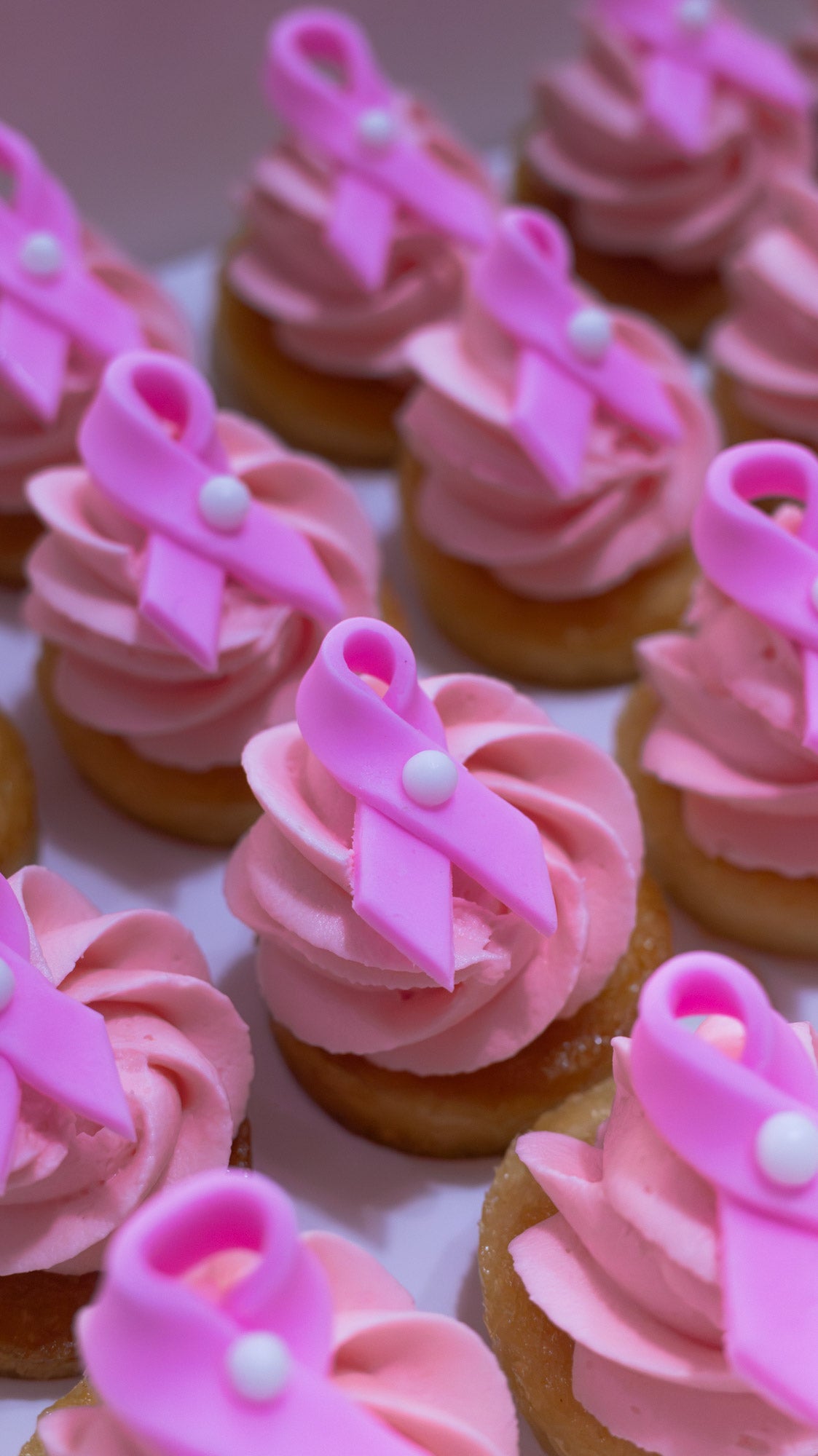 Rosa oktober-cupcakes