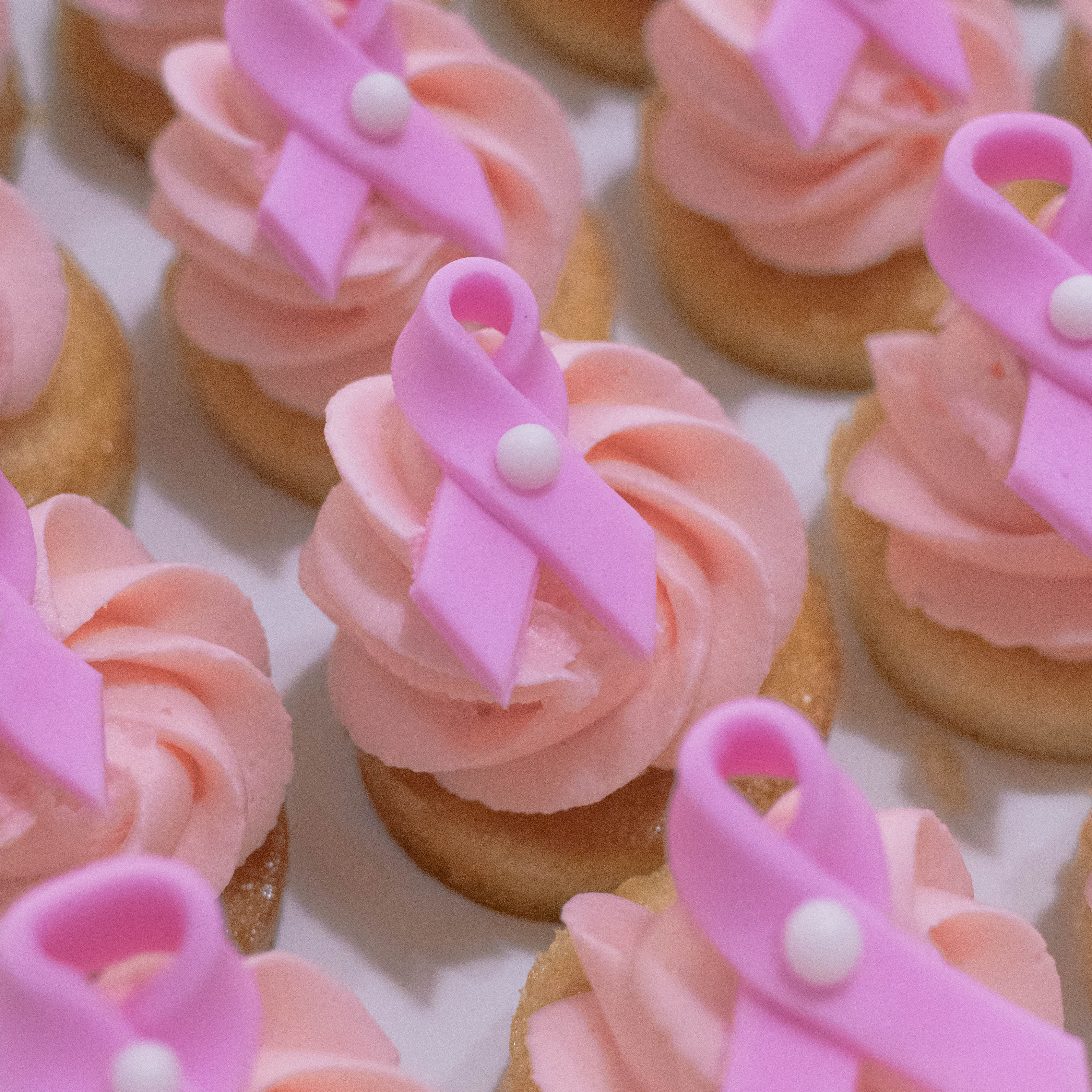 Rosa oktober-cupcakes