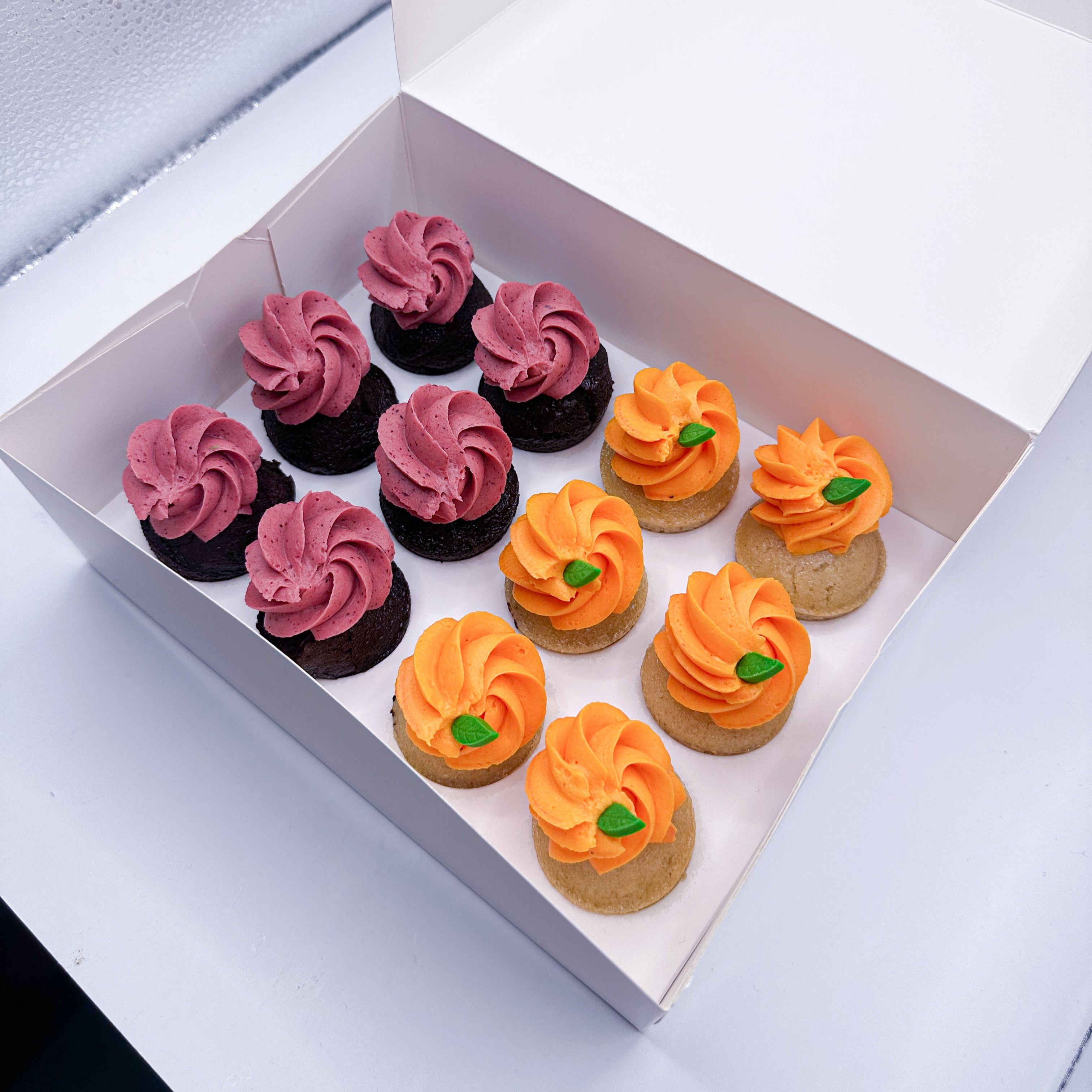 12st mini växtbaserade cupcakes