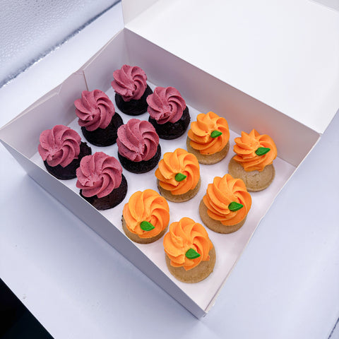 24st mini växtbaserade halloween cupcakes