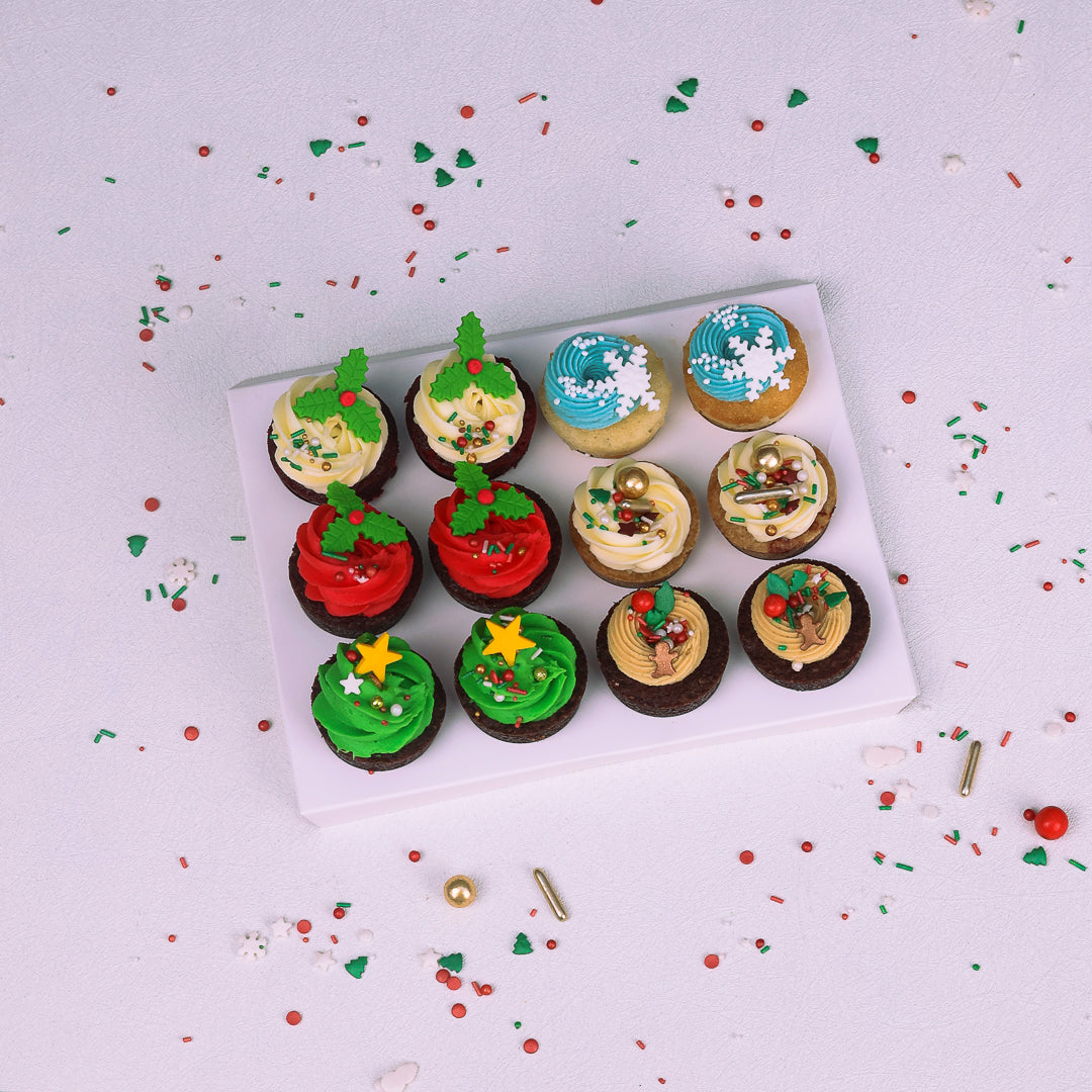 Mini julcupcakes box