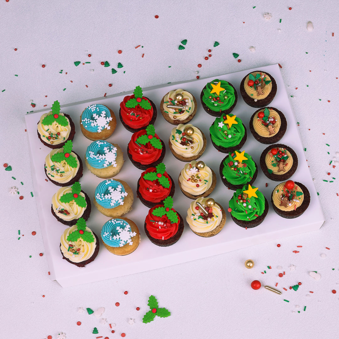 Mini julcupcakes box