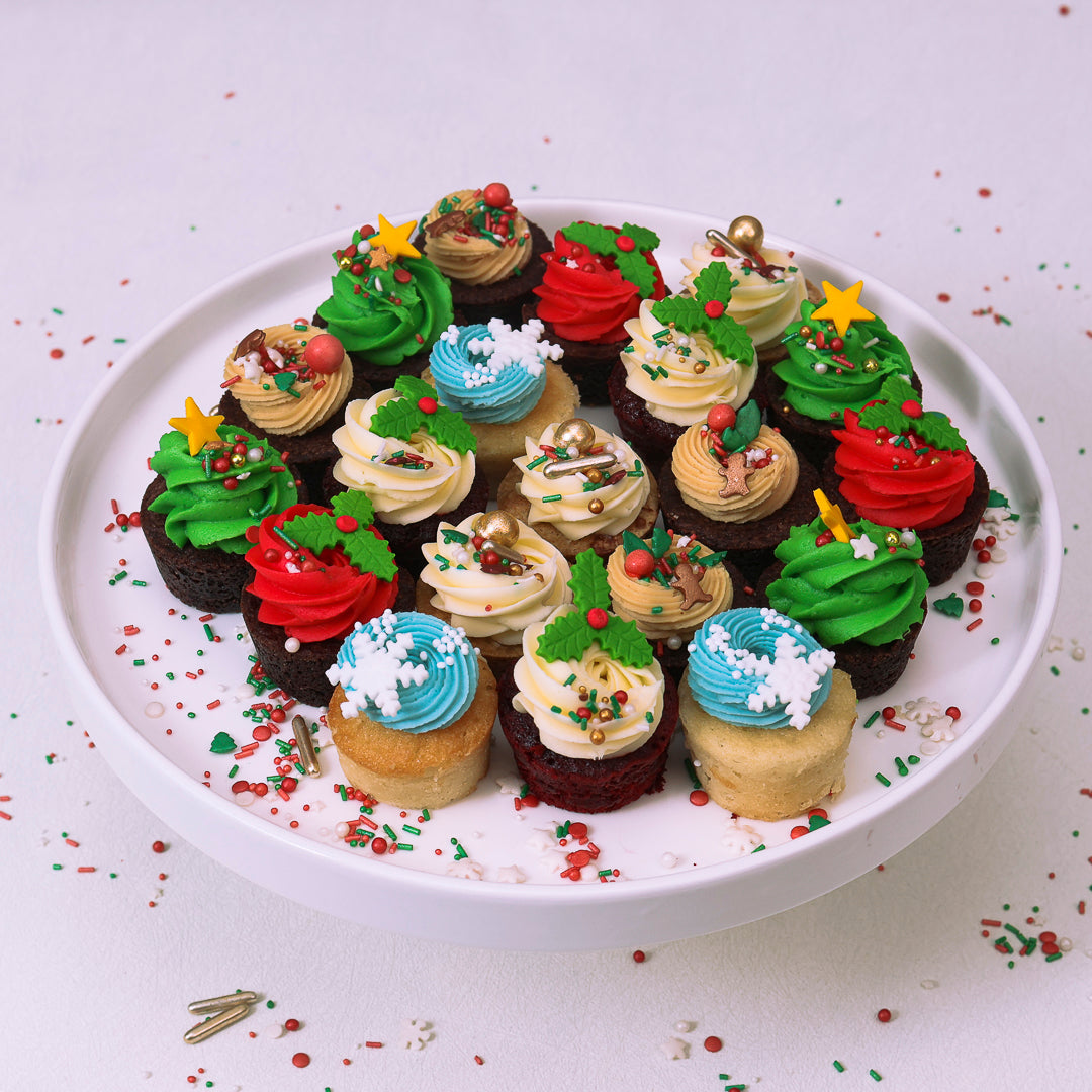 Mini julcupcakes box