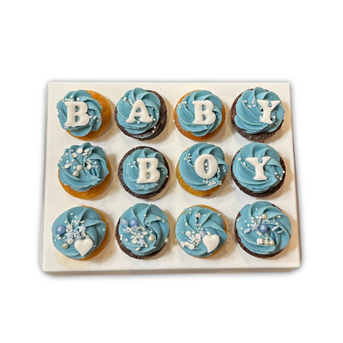 12st mini Baby boy cupcakes ( Mini )
