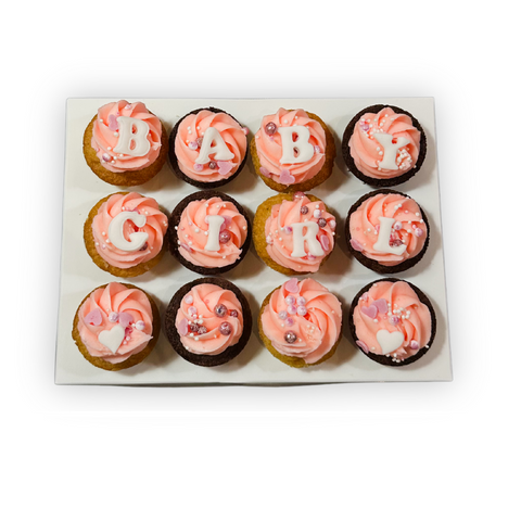 12st mini Baby girl cupcakes ( Mini )