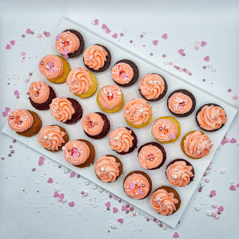 24st mini Pink Matter cupcakes