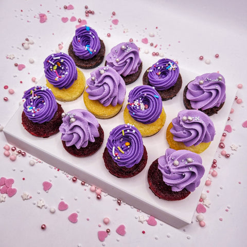 12st mini Lavender cupcakes
