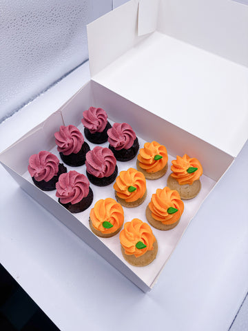 24st mini växtbaserade halloween cupcakes